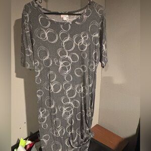 Lularoe Gray Circle Pattern Dress
